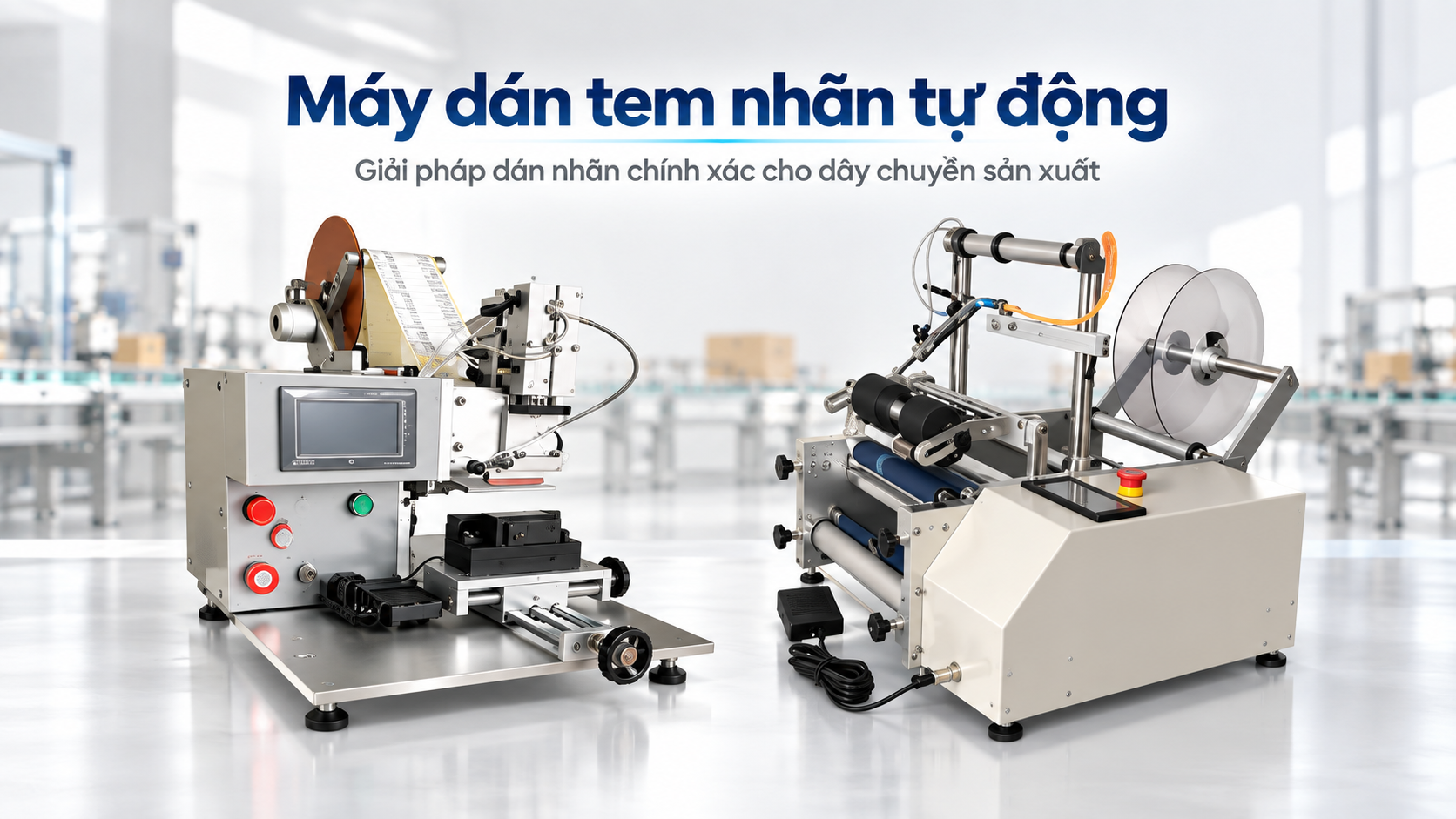 Máy dán tem nhãn tự động